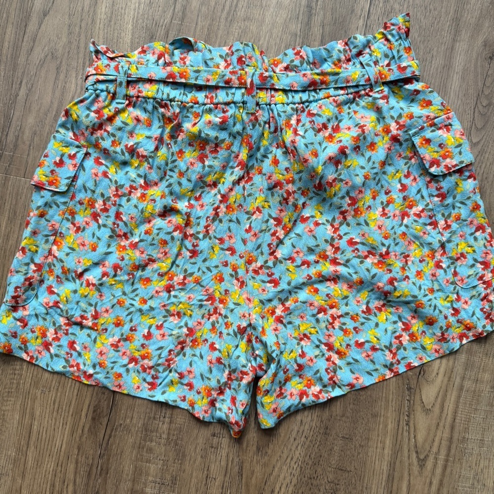 LOFT High Waist Floral Women's Shorts - Blue and Red - Size Extra Small XS - Picture 2 of 12